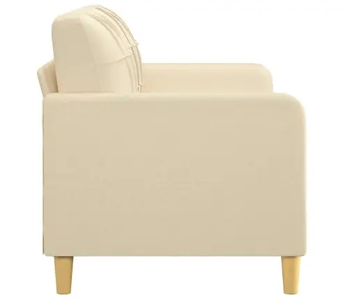 Divvietīgs Dīvāns, Krēmkrāsas Audums, 140 Cm Vidaxl