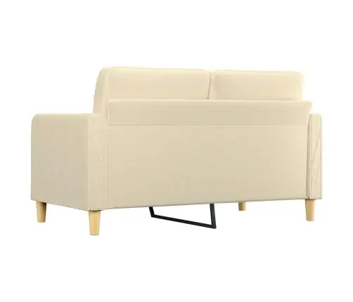 Divvietīgs Dīvāns, Krēmkrāsas Audums, 140 Cm Vidaxl