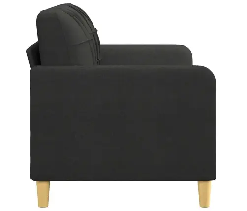 Divvietīgs Dīvāns, Melns Audums, 140 Cm Vidaxl