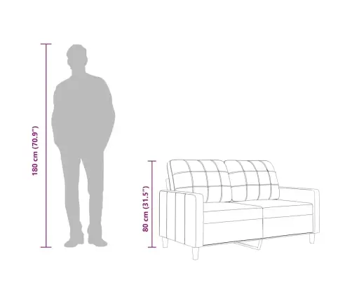 Dvivietė Sofa, Šviesiai Geltonos Spalvos, 140cm Audinys