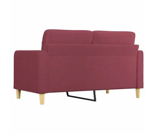 Divvietīgs Dīvāns, Vīnsarkans Audums, 140 Cm Vidaxl