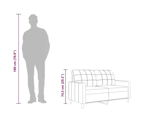 Divvietīgs Dīvāns, Vīnsarkans Audums, 140 Cm Vidaxl