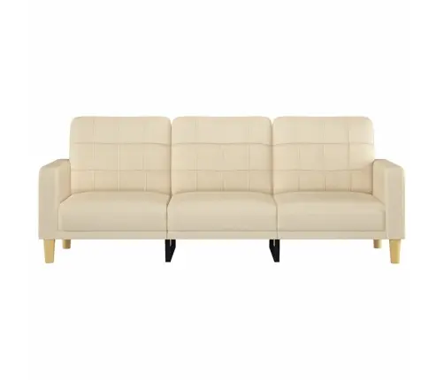 Trīsvietīgs Dīvāns, Krēmkrāsas Audums, 180 Cm Vidaxl