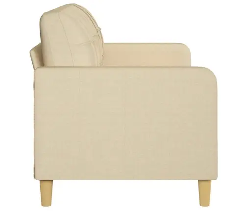 Trīsvietīgs Dīvāns, Krēmkrāsas Audums, 180 Cm Vidaxl