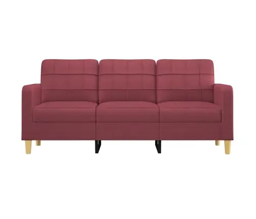 Trīsvietīgs Dīvāns, Vīnsarkans Audums, 180 Cm Vidaxl
