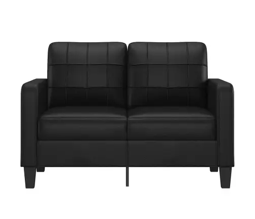Divvietīgs Dīvāns, Melns, 120 Cm, Mākslīgā Āda Vidaxl
