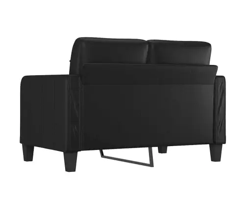 Divvietīgs Dīvāns, Melns, 120 Cm, Mākslīgā Āda Vidaxl