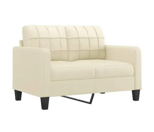 Divvietīgs Dīvāns, Krēmkrāsas, 120 Cm, Mākslīgā Āda Vidaxl