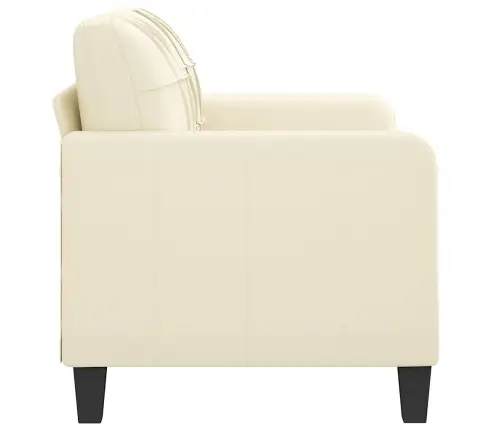 Divvietīgs Dīvāns, Krēmkrāsas, 120 Cm, Mākslīgā Āda Vidaxl