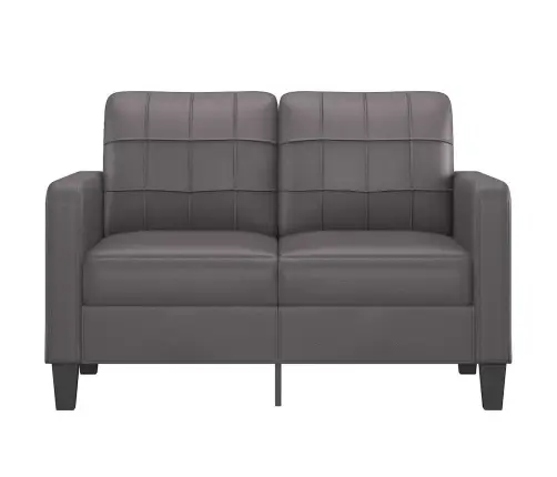 Divvietīgs Dīvāns, Pelēks, 120 Cm, Mākslīgā Āda Vidaxl
