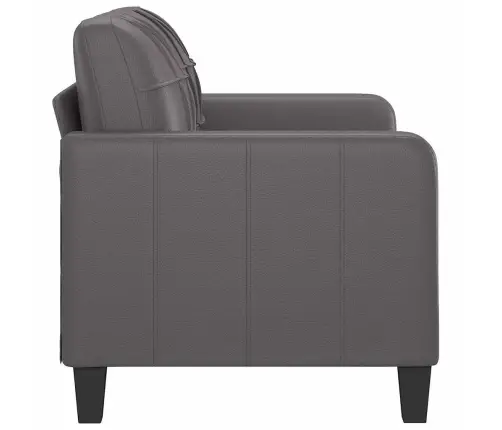 Divvietīgs Dīvāns, Pelēks, 120 Cm, Mākslīgā Āda Vidaxl