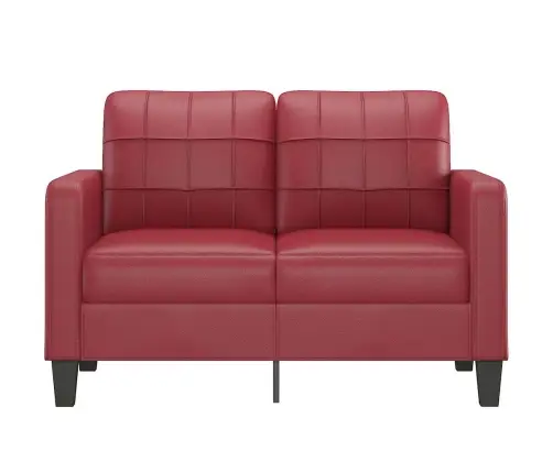 Divvietīgs Dīvāns, Vīnsarkans, 120 Cm, Mākslīgā Āda Vidaxl