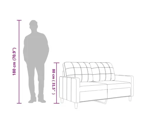 Divvietīgs Dīvāns, Vīnsarkans, 120 Cm, Mākslīgā Āda Vidaxl