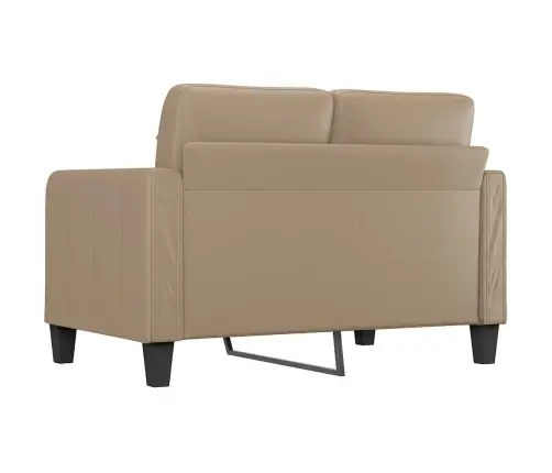 Divvietīgs Dīvāns, Kapučīno Krāsa, 120 Cm, Mākslīgā Āda Vidaxl