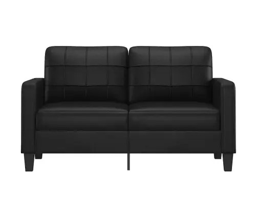 Divvietīgs Dīvāns, Melns, 140 Cm, Mākslīgā Āda Vidaxl