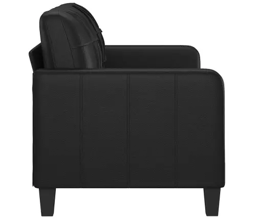 Divvietīgs Dīvāns, Melns, 140 Cm, Mākslīgā Āda Vidaxl