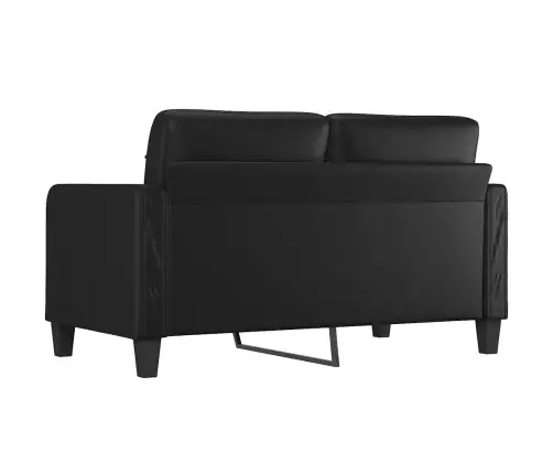 Divvietīgs Dīvāns, Melns, 140 Cm, Mākslīgā Āda Vidaxl