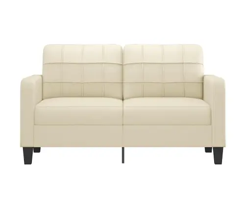 Divvietīgs Dīvāns, Krēmkrāsas, 140 Cm, Mākslīgā Āda Vidaxl Divvietīgs Dīvāns, Krēmkrāsas, 140 Cm, Mākslīgā Āda Vidaxl