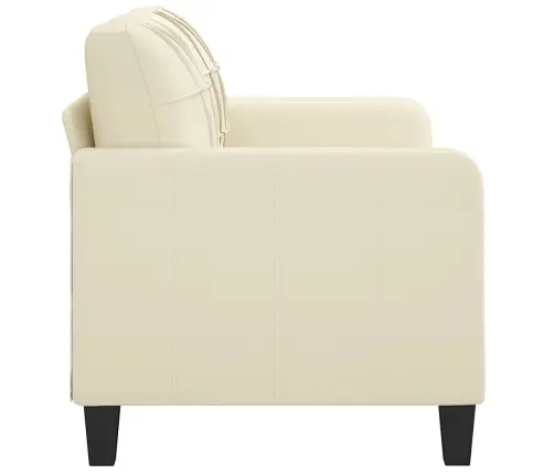 Divvietīgs Dīvāns, Krēmkrāsas, 140 Cm, Mākslīgā Āda Vidaxl Divvietīgs Dīvāns, Krēmkrāsas, 140 Cm, Mākslīgā Āda Vidaxl