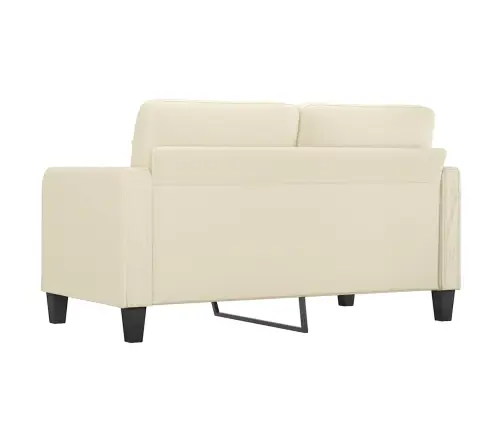 Divvietīgs Dīvāns, Krēmkrāsas, 140 Cm, Mākslīgā Āda Vidaxl Divvietīgs Dīvāns, Krēmkrāsas, 140 Cm, Mākslīgā Āda Vidaxl