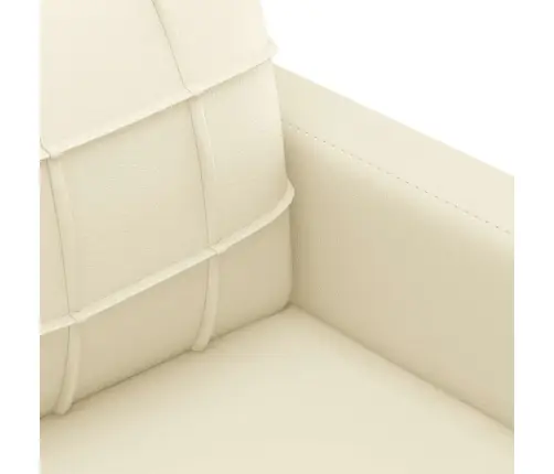 Divvietīgs Dīvāns, Krēmkrāsas, 140 Cm, Mākslīgā Āda Vidaxl Divvietīgs Dīvāns, Krēmkrāsas, 140 Cm, Mākslīgā Āda Vidaxl