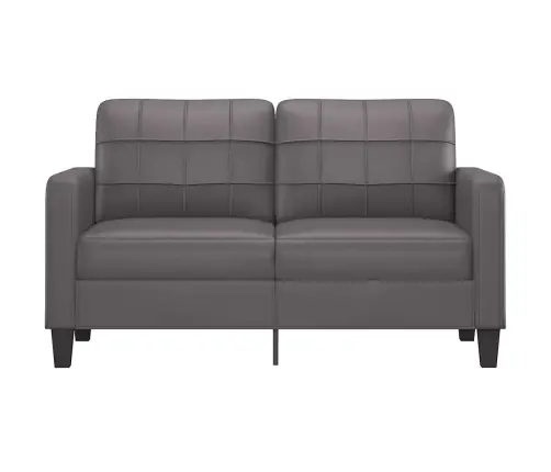 Dvivietė Sofa, Pilkos Spalvos, 140cm Dirbtinė Oda