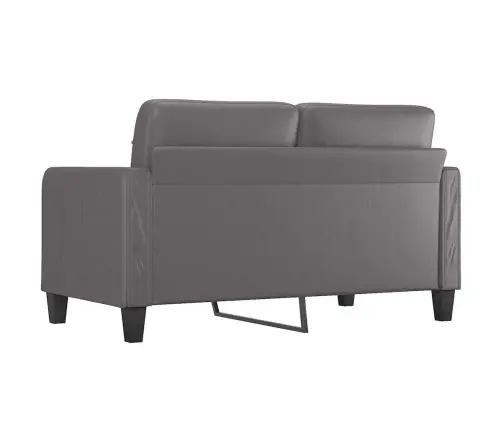 Dvivietė Sofa, Pilkos Spalvos, 140cm Dirbtinė Oda