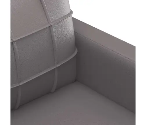 Dvivietė Sofa, Pilkos Spalvos, 140cm Dirbtinė Oda