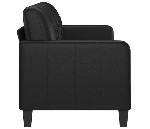 Trivietė Sofa, Juodos Spalvos, 180cm Dirbtinė Oda