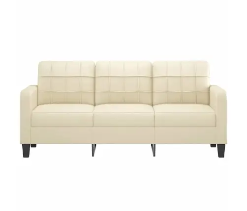 Kolmekohaline Diivan, Kreemjas, 180 cm Kunstnahk