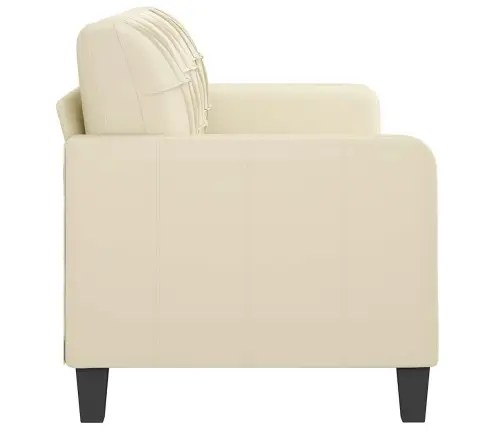 Kolmekohaline Diivan, Kreemjas, 180 cm Kunstnahk