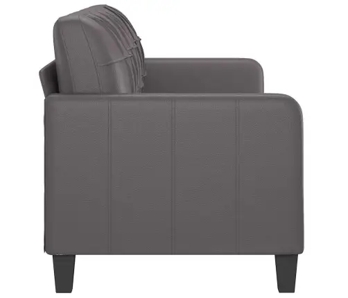 Trīsvietīgs Dīvāns, Pelēks, 180 Cm, Mākslīgā Āda Vidaxl Trīsvietīgs Dīvāns, Pelēks, 180 Cm, Mākslīgā Āda Vidaxl