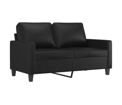 Divvietīgs Dīvāns, Melns, 120 Cm, Mākslīgā Āda Vidaxl