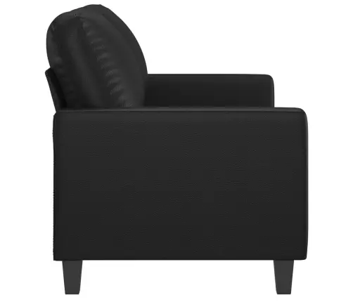 Divvietīgs Dīvāns, Melns, 120 Cm, Mākslīgā Āda Vidaxl