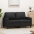 Dvivietė Sofa, Juodos Spalvos, 120cm Dirbtinė Oda