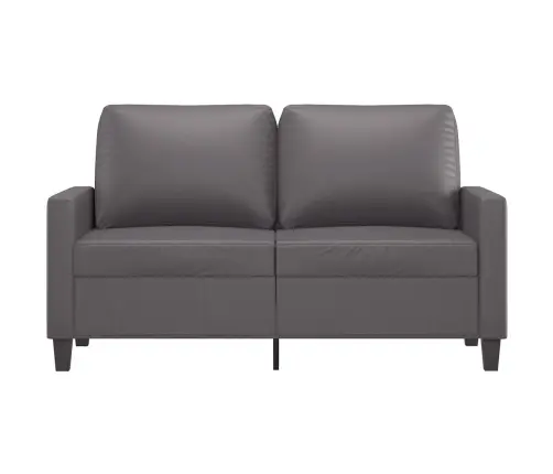 Divvietīgs Dīvāns, Pelēks, 120 Cm, Mākslīgā Āda Vidaxl