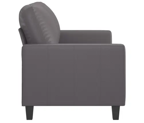 Divvietīgs Dīvāns, Pelēks, 120 Cm, Mākslīgā Āda Vidaxl