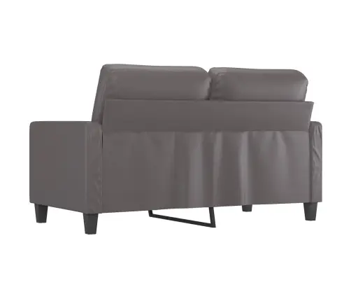 Divvietīgs Dīvāns, Pelēks, 120 Cm, Mākslīgā Āda Vidaxl