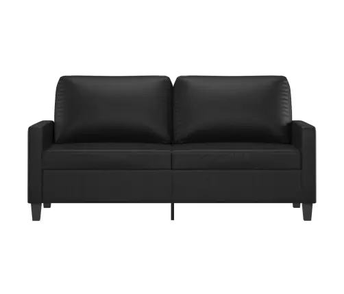 Divvietīgs Dīvāns, Melns, 140 Cm, Mākslīgā Āda Vidaxl