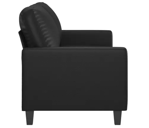 Divvietīgs Dīvāns, Melns, 140 Cm, Mākslīgā Āda Vidaxl