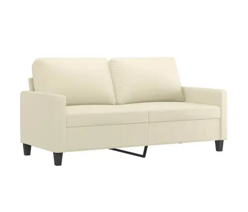 Divvietīgs Dīvāns, Krēmkrāsas, 140 Cm, Mākslīgā Āda Vidaxl