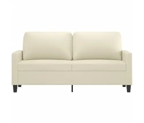 Divvietīgs Dīvāns, Krēmkrāsas, 140 Cm, Mākslīgā Āda Vidaxl