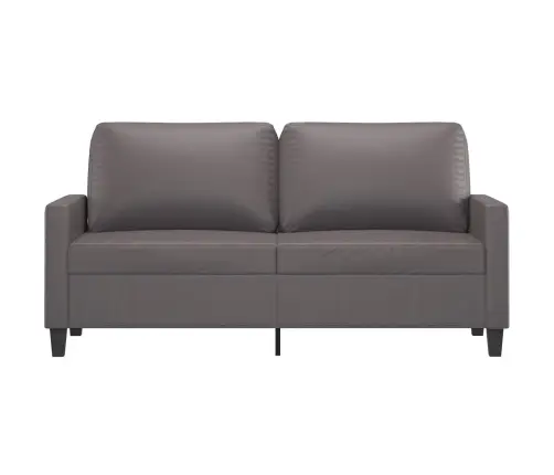 Divvietīgs Dīvāns, Pelēks, 140 Cm, Mākslīgā Āda Vidaxl Divvietīgs Dīvāns, Pelēks, 140 Cm, Mākslīgā Āda Vidaxl