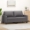 Dvivietė Sofa, Pilkos Spalvos, 140cm Dirbtinė Oda