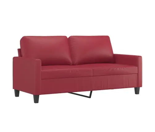 Dvivietė Sofa, Raudonojo Vyno Spalvos, 140cm Dirbtinė Oda