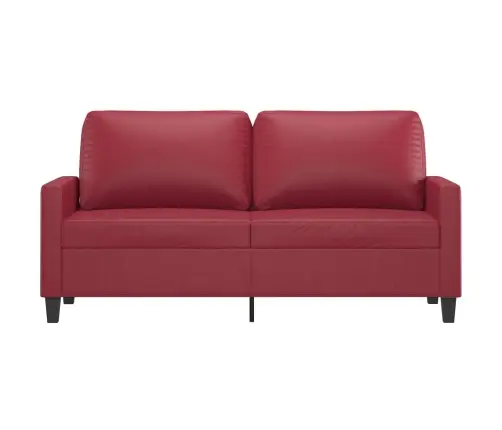 Dvivietė Sofa, Raudonojo Vyno Spalvos, 140cm Dirbtinė Oda