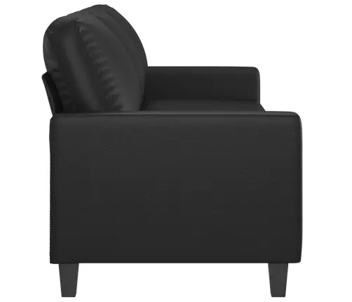 Trīsvietīgs Dīvāns, Melns, 180 Cm, Mākslīgā Āda Vidaxl