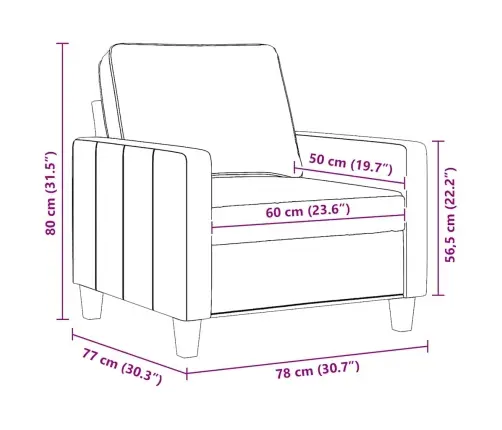 Atpūtas Krēsls, Gaiši Pelēks, 60 Cm, Audums Vidaxl