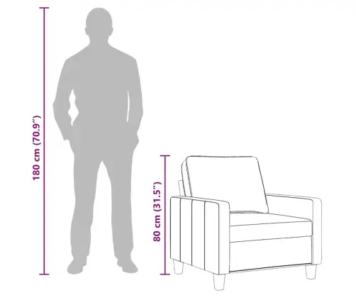 Atpūtas Krēsls, Melns, 60 Cm, Audums Vidaxl