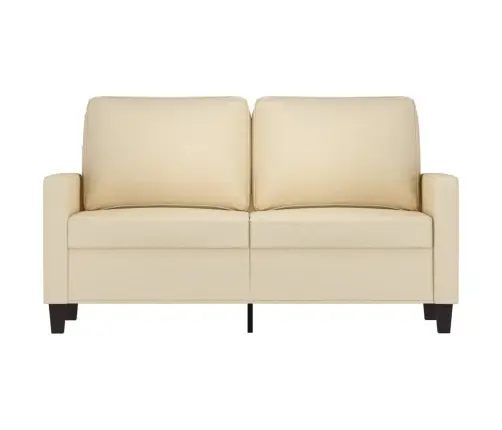 Divvietīgs Dīvāns, Krēmkrāsas Audums, 120 Cm Vidaxl